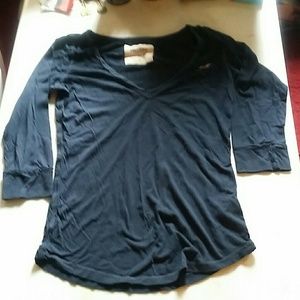 Hollister 3/4 length navy tee
